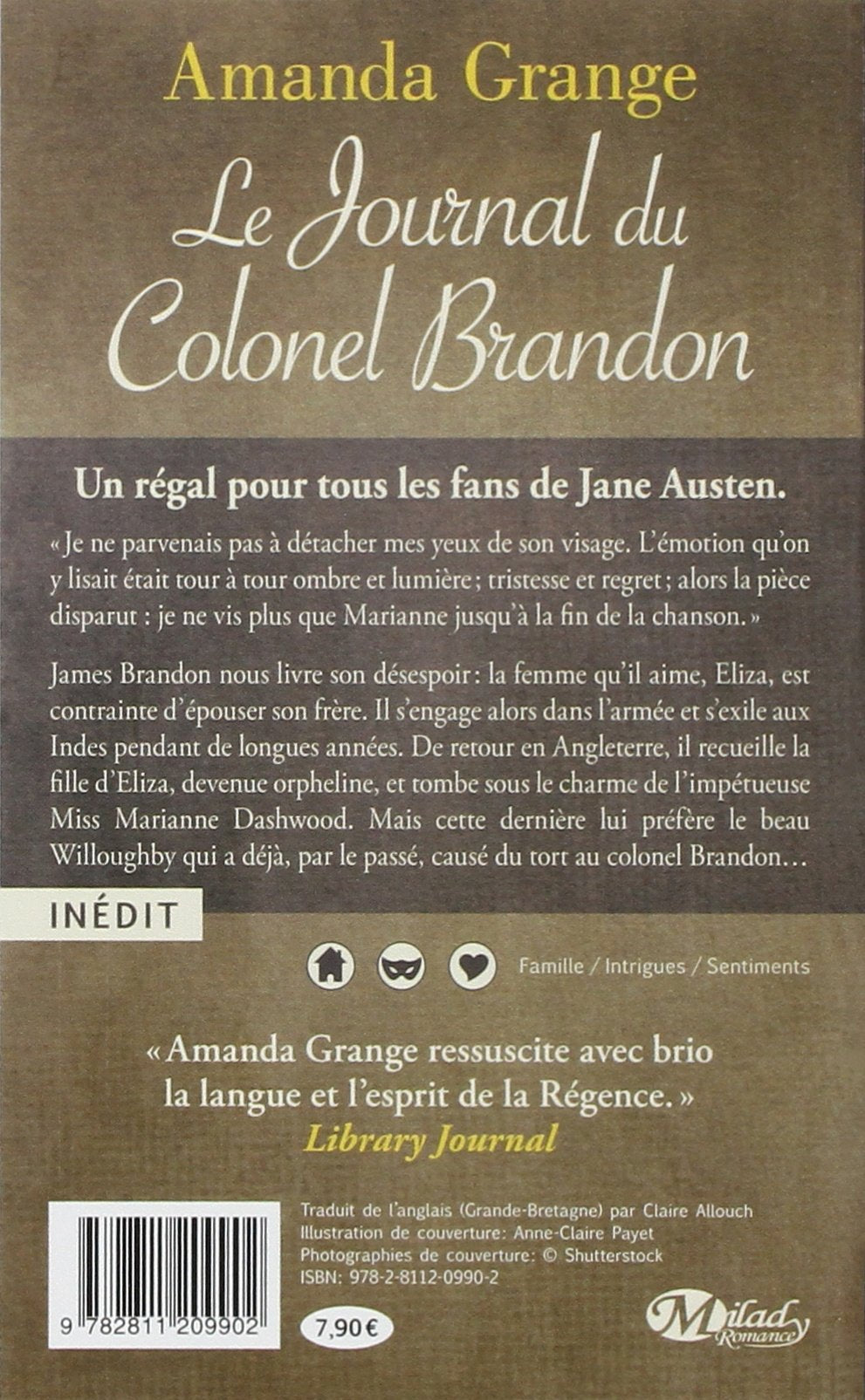 Le journal du Colonel Brandon (Amanda Grange)