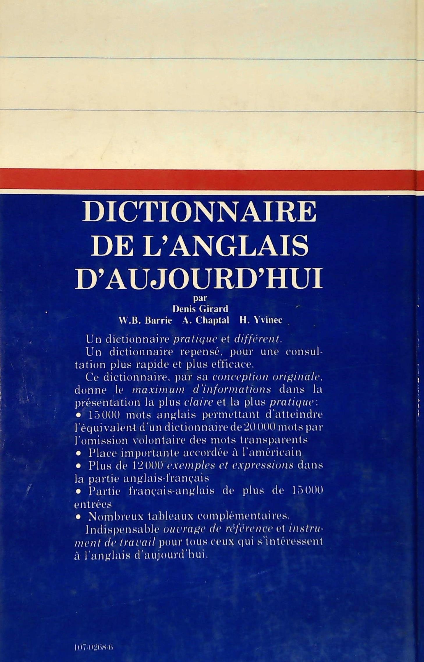 Dictionnaire de l'anglais d'aujourd'hui: Anglais-français, français-anglais