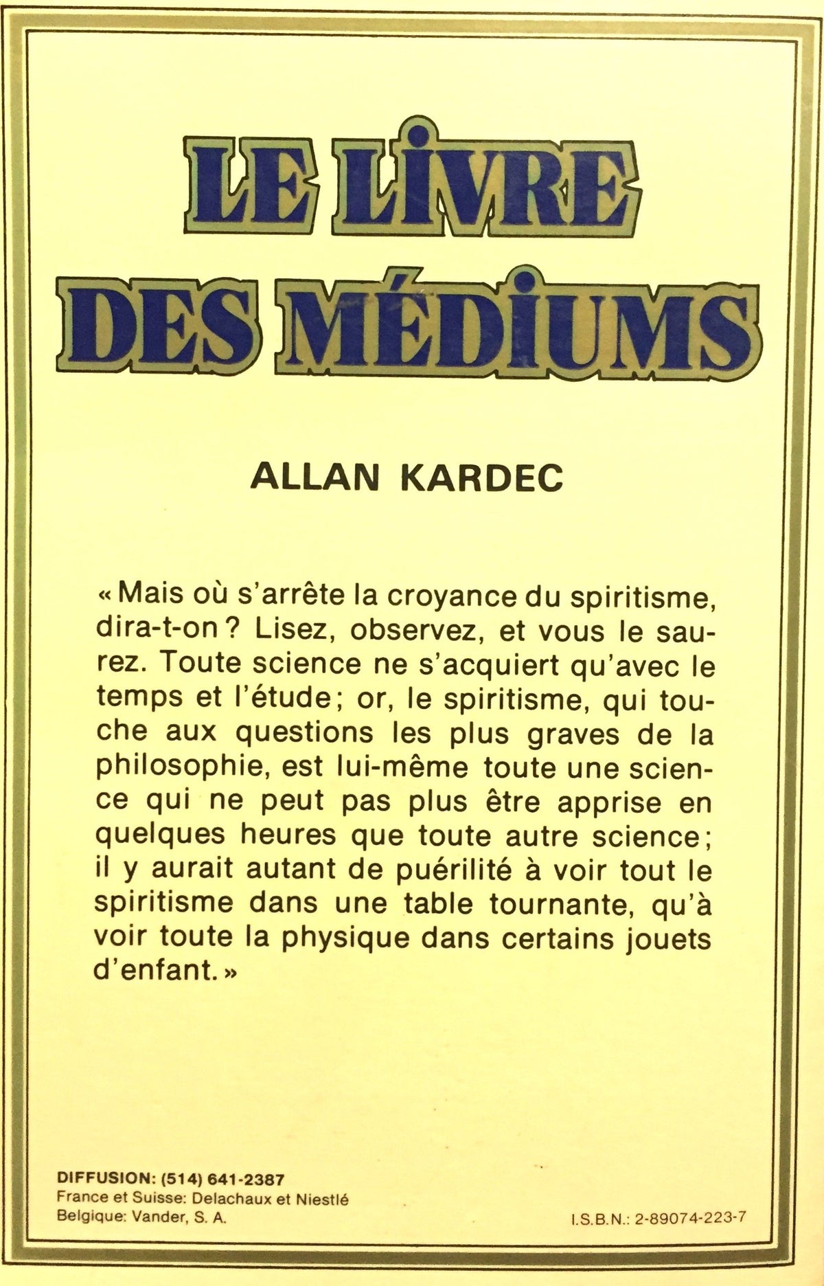 Le livre des Médiums (Allan Kardec)