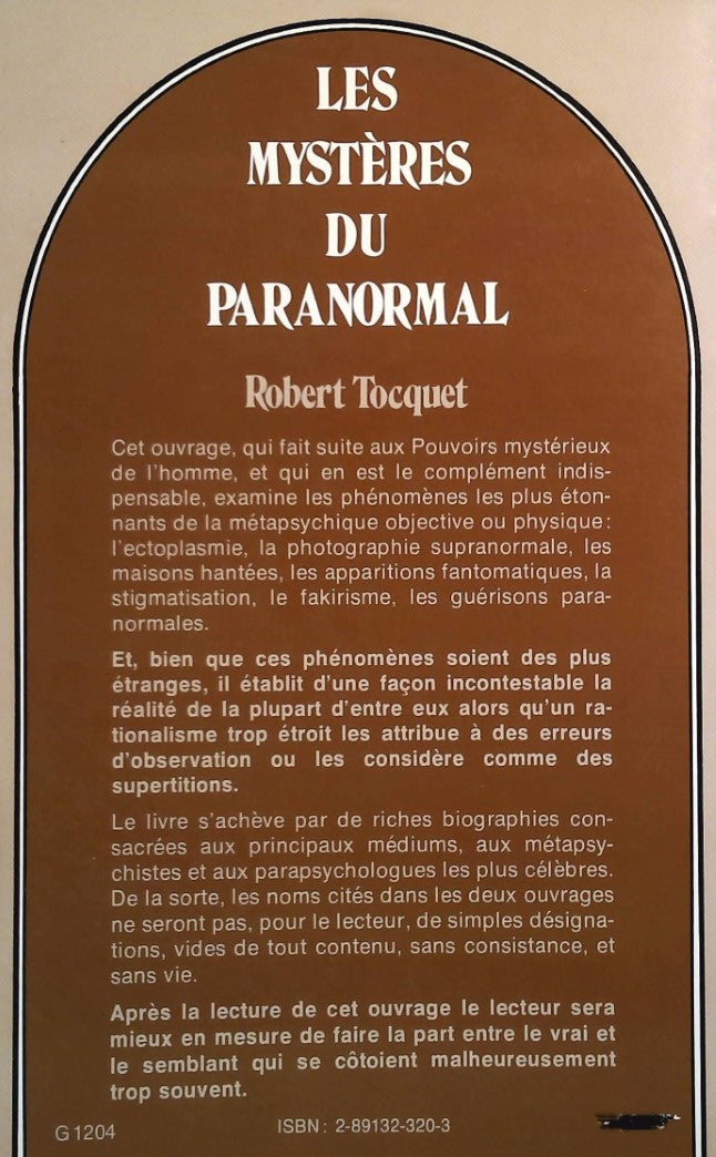 Les mystères du paranormal (Robert Tocquet)