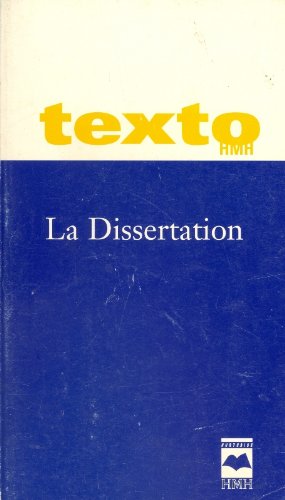 Livre ISBN 289428196X Texto HMH # 6 : La dissertation (Maya Prpic)