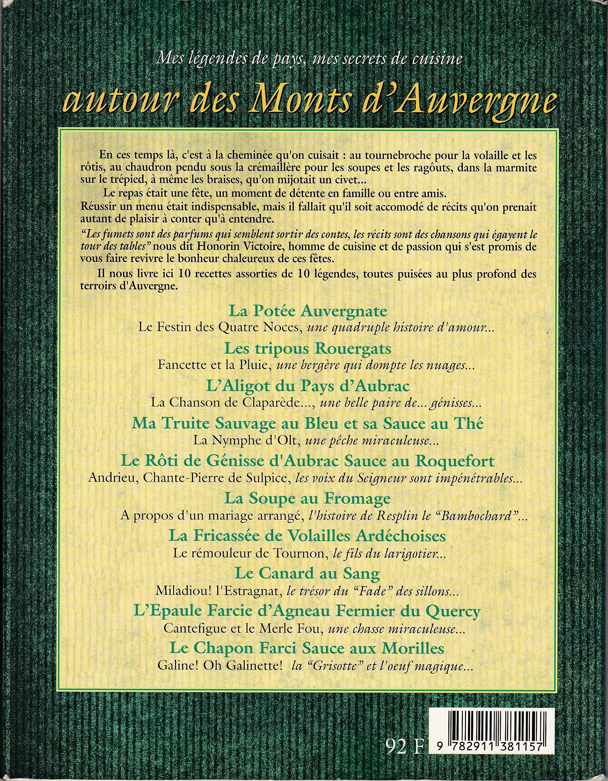 Mon terroir marmiton : Mes légendes de pays, mes secrets de cuisine autour des Monts d'Auvergne (Honorin Victoire)