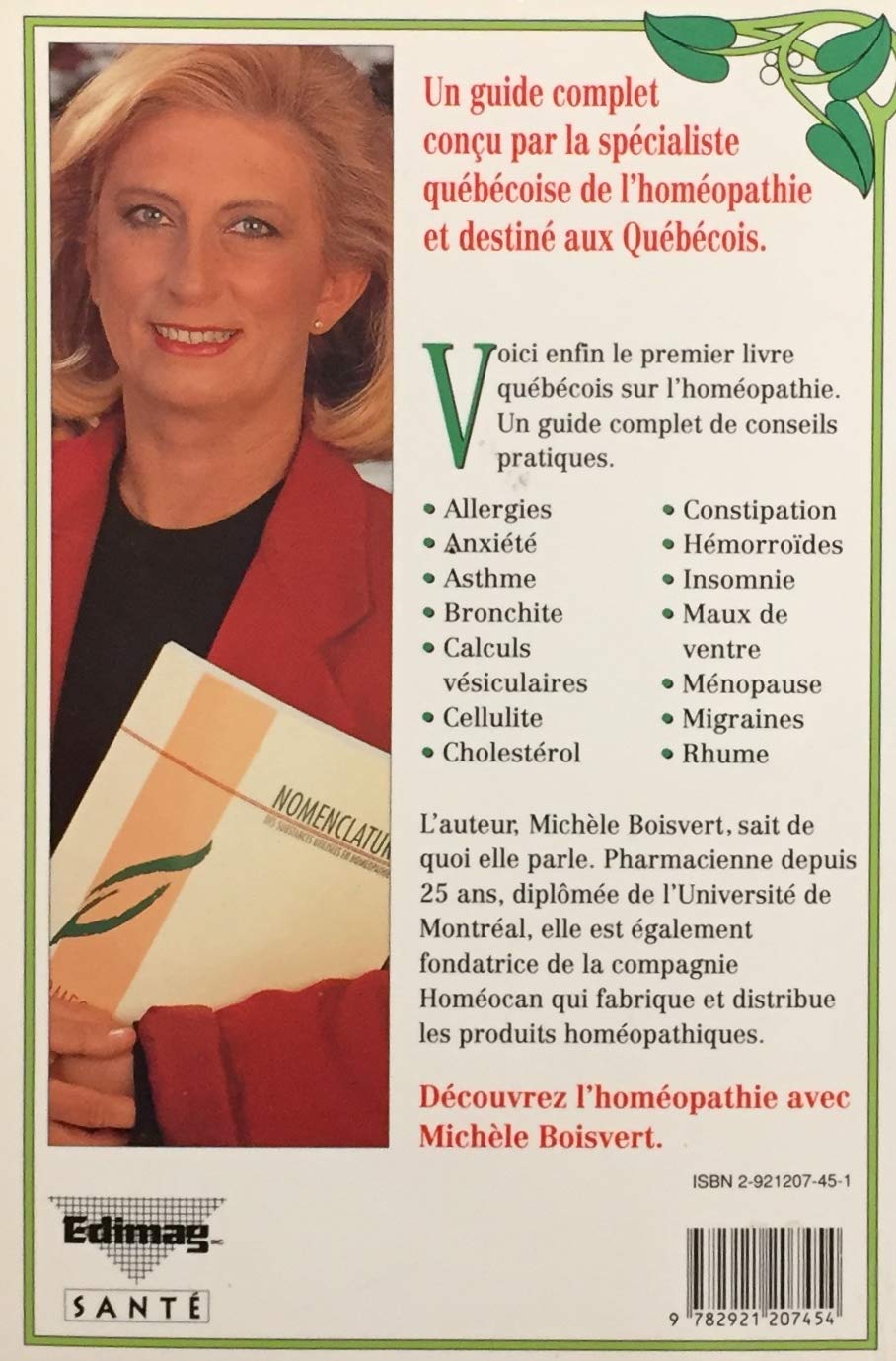 Le guide de l'homéopathie : La santé c'est votre affaire (Michèle Boisvert)