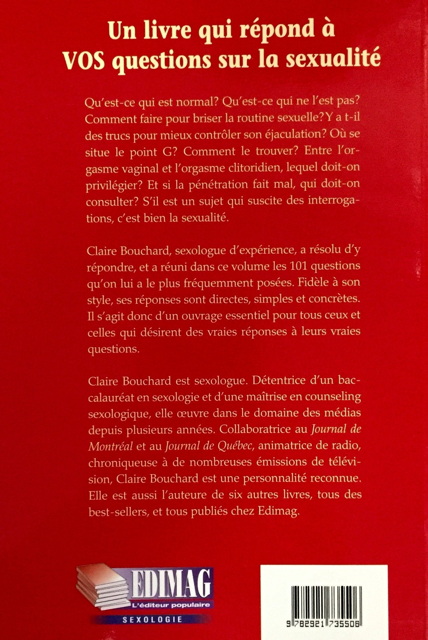 Demandez-le à Claire : Les 100 questions les plus essentielles au sujet de l'amour, du sexe et des relations de couple (Claire Bouchard)