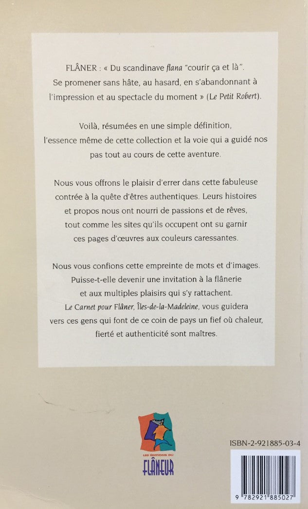 Carnet pour flâner : Les Iles-de-la-Madeleine (Hélène Chevrier)