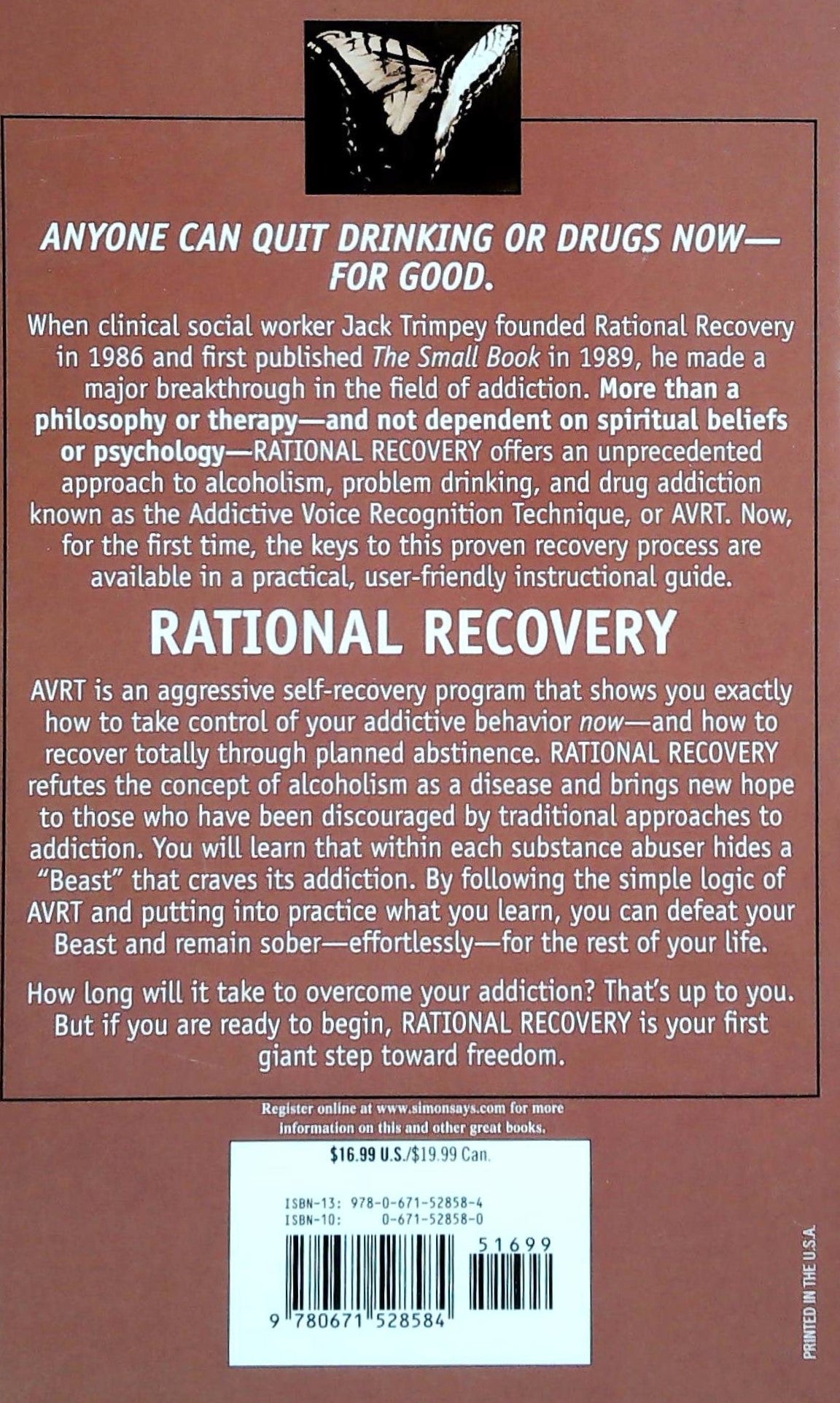 Rational Recovery: The New Cure for Substance Addiction (Jack Trimpey)