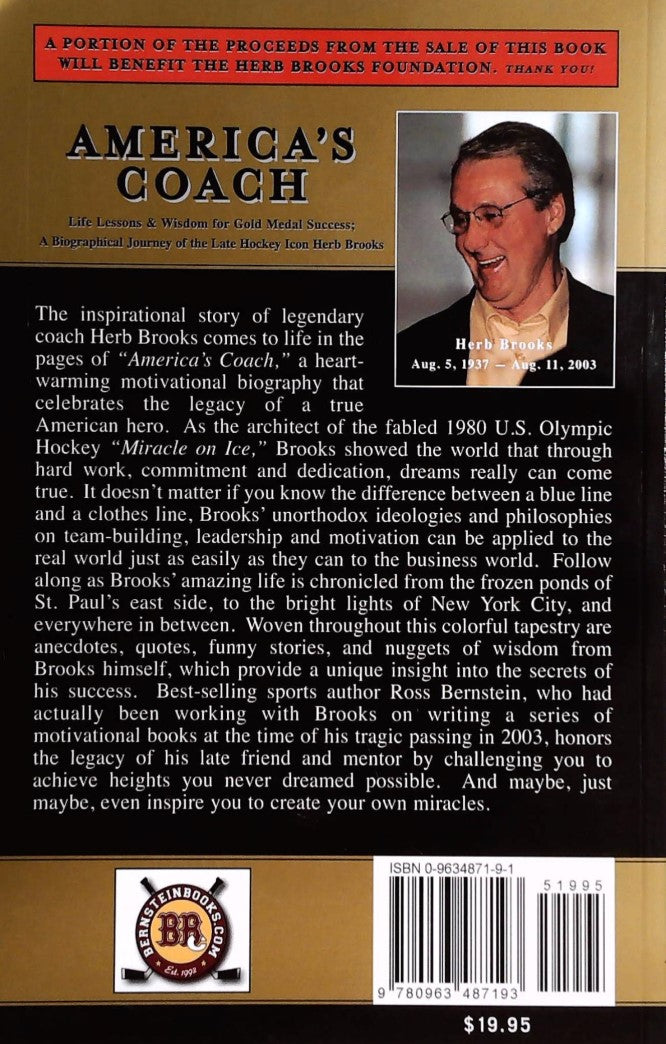 America's Coach: Life Lessons & Wisdom for Gold Medal Success: A Biographical Journey of the Late Hockey Icon Herb Brooks (Ross Bernstein)