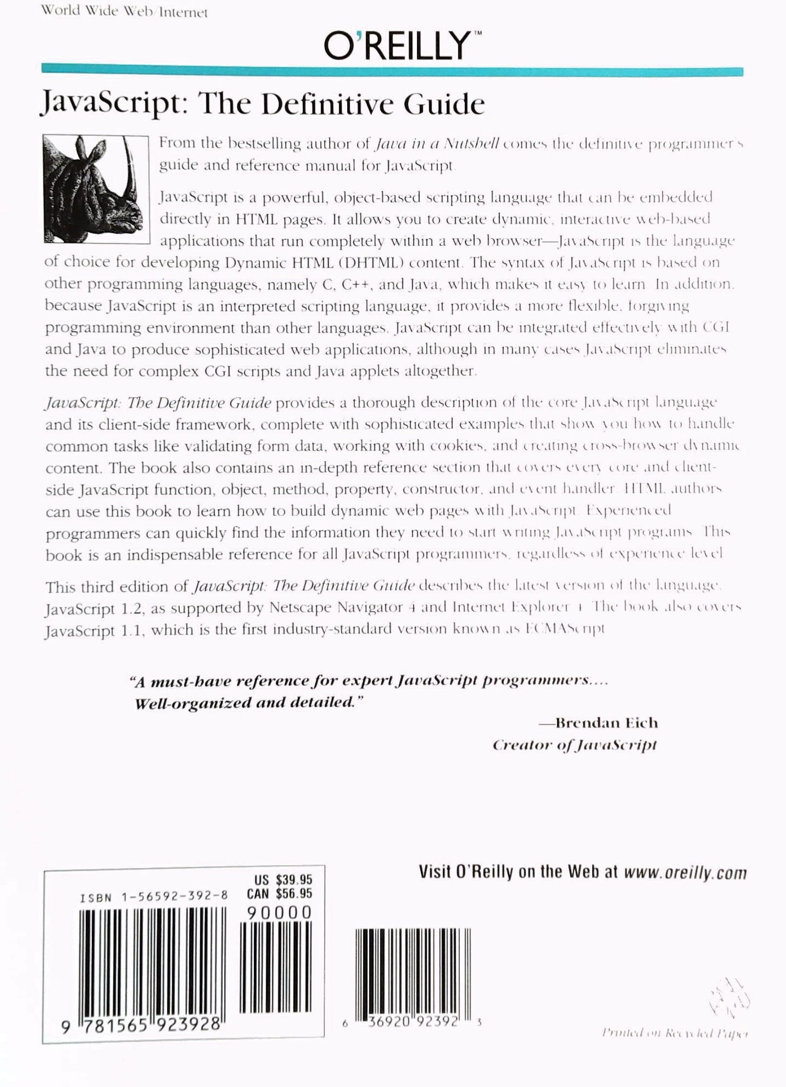 JavaScript : The Definitive Guide (3rd Edition) (David Flanagan)