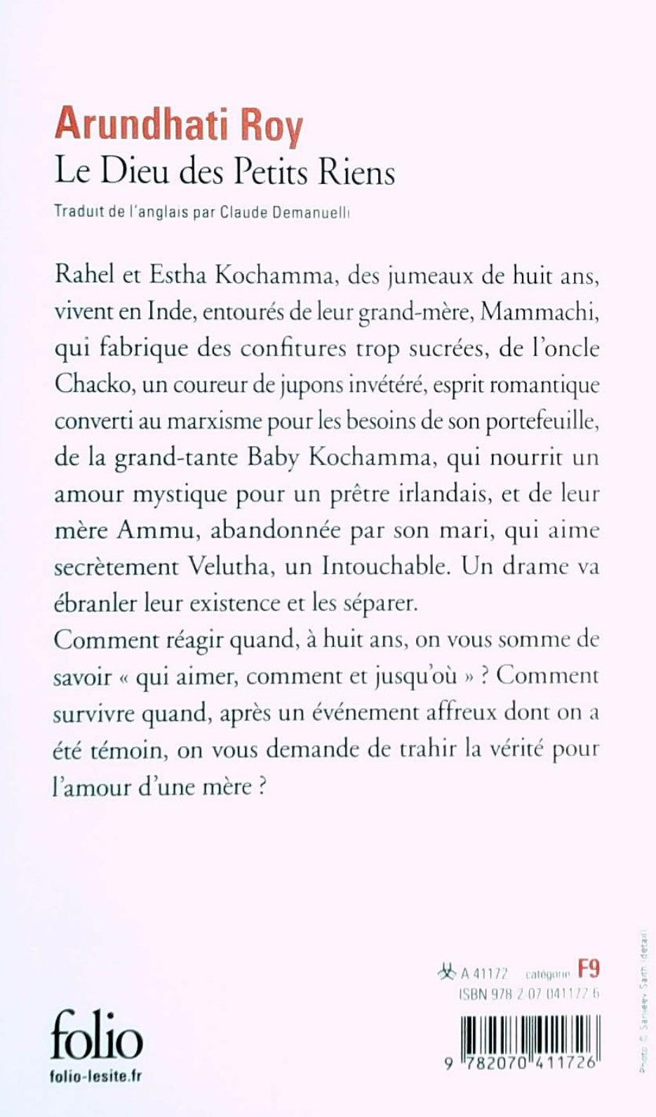 Le dieu des petits rien (Arundhati Roy)