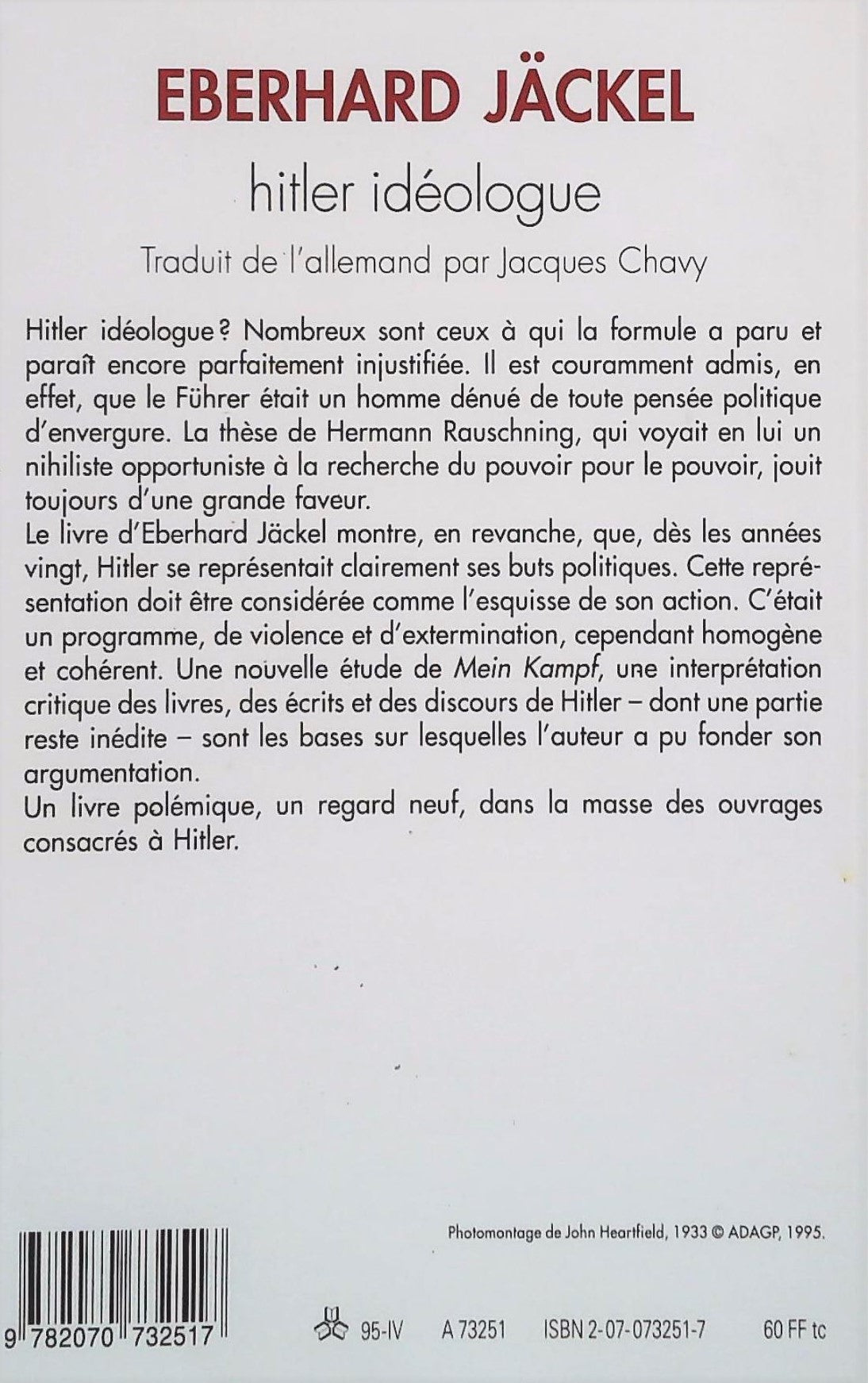 Hitler idéologue (Eberhard Jäckel)