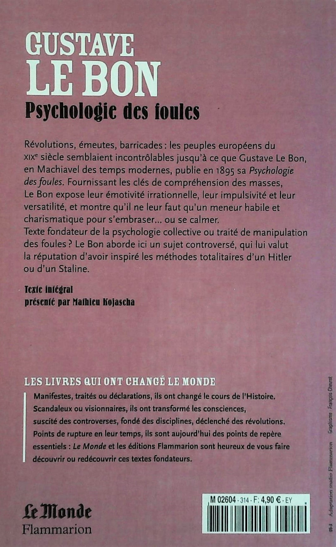 Psychologie des foules (Gustave Le Bon)