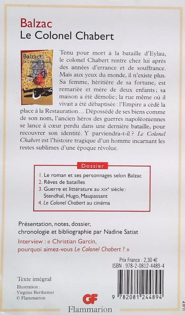 Le Colonel Chabert: Interview Christian Garcin, pourquoi aimez-vous Le Colonel Chabert ? (Honoré de Balzac)