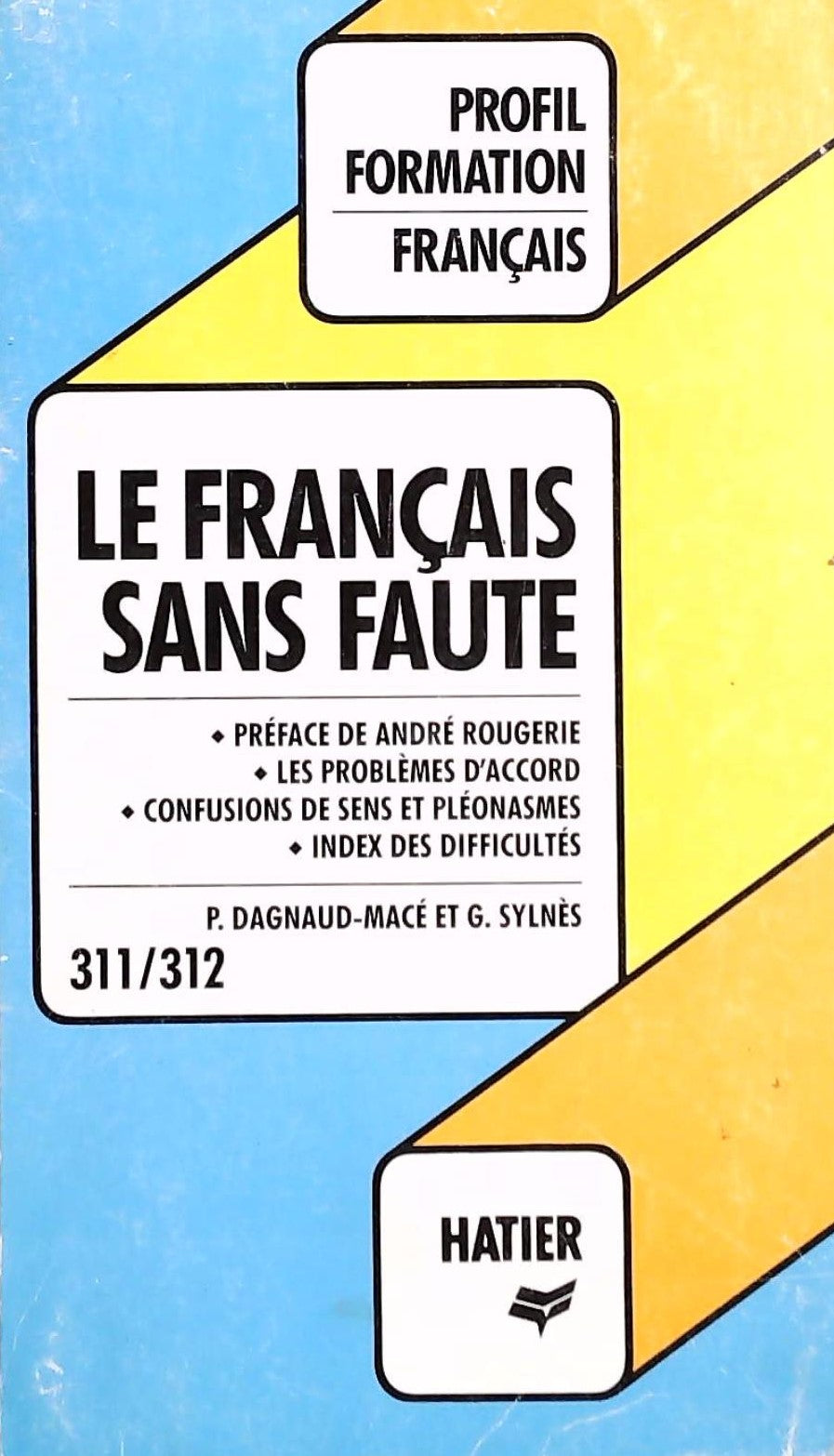 Livre ISBN 2218037645 Profil formation français # 311-312 : Le français sans faute