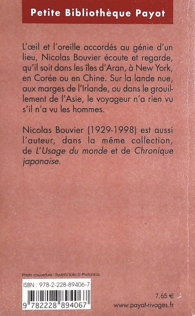 Petite biliothèque Payot # 155 : Journal d'Aran et d'autres lieux : feuilles de route (Nicolas Bouvier)
