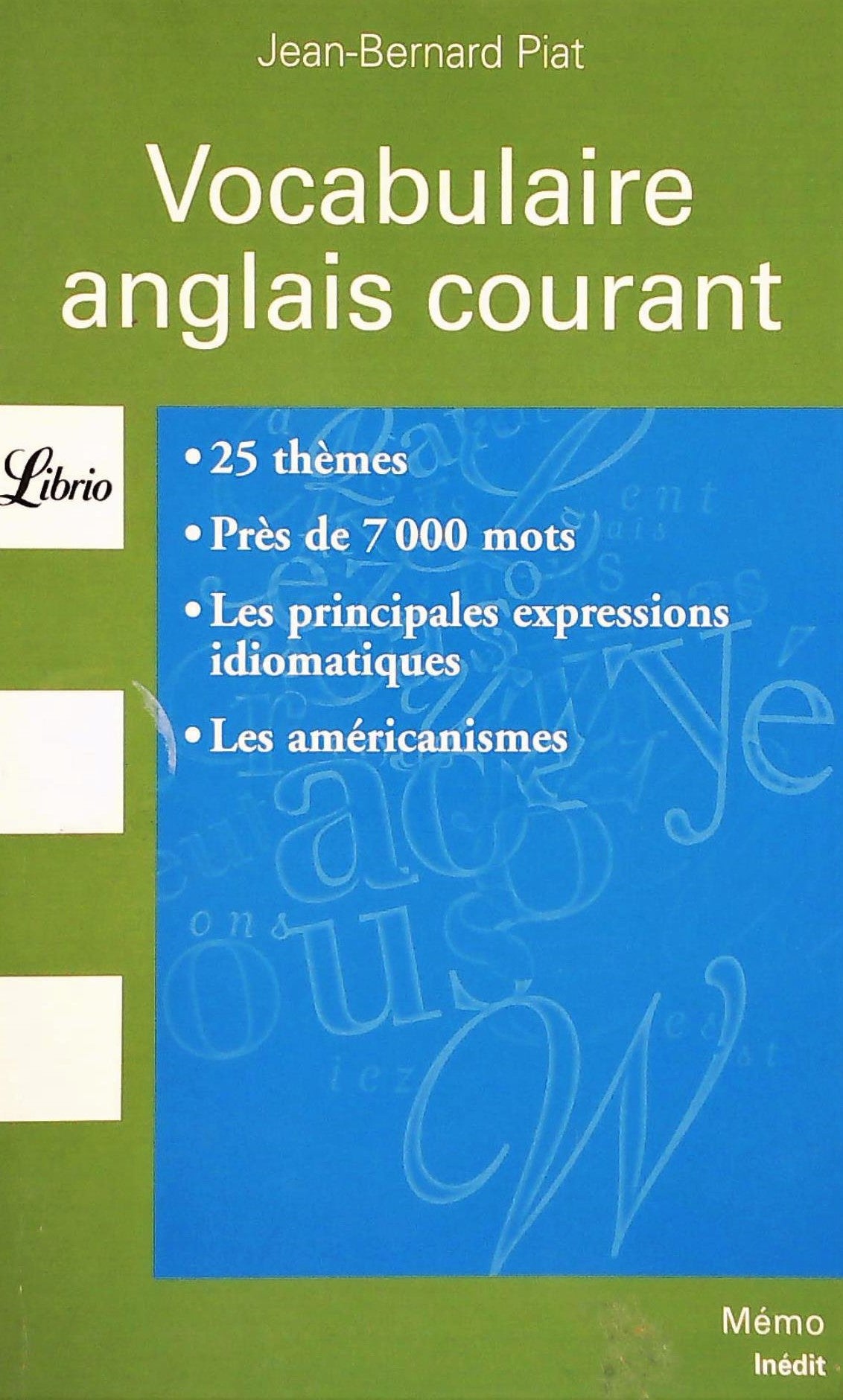 Livre ISBN 2290339385 Vocabulaire anglais courant (Jean-Bernard Piat)