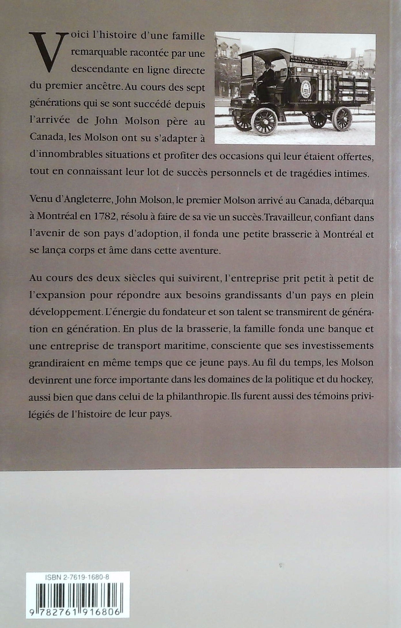 L'histoire des Molson (1780-2000) (Karen Molson)