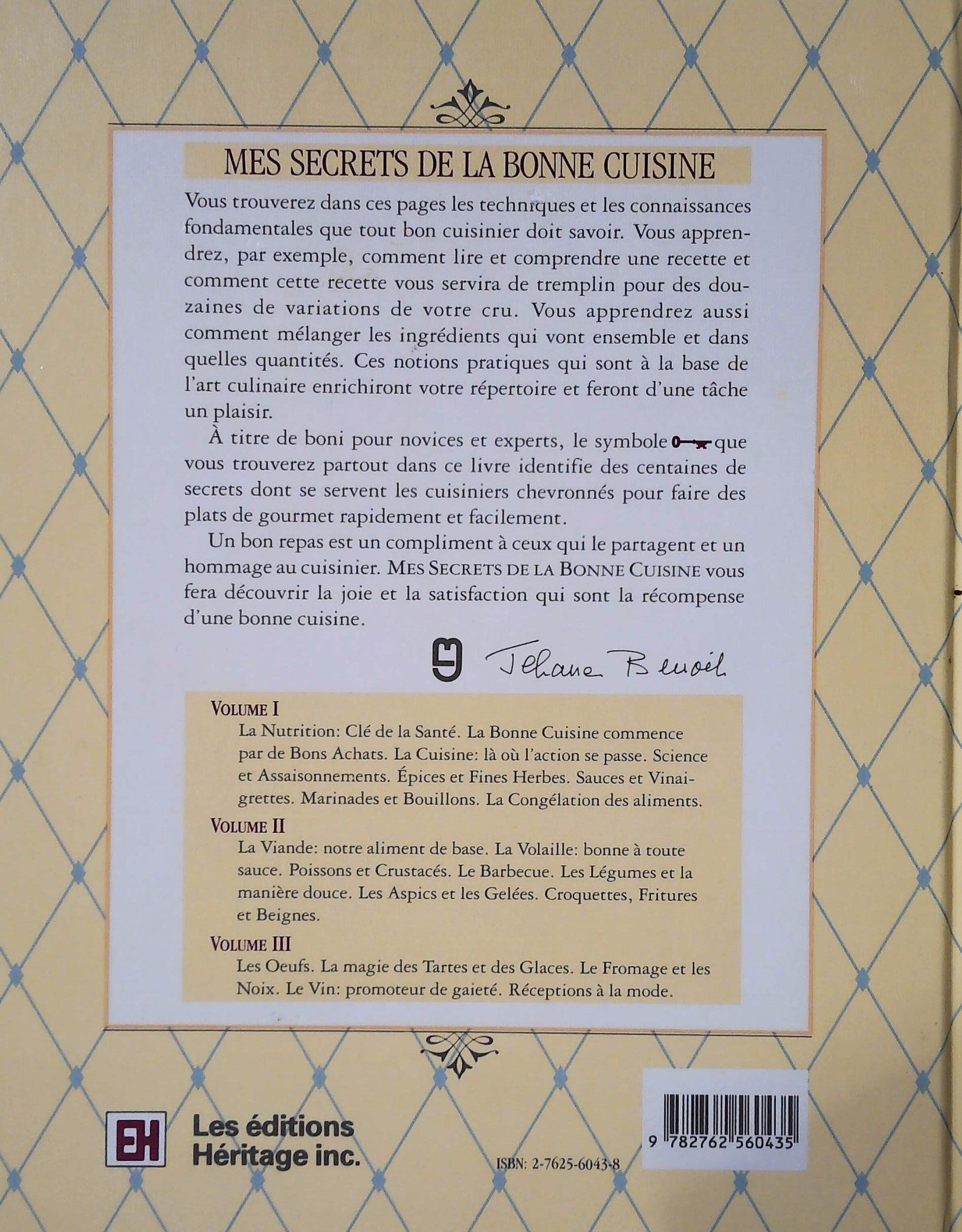 Mes secret de la bonne cuisine volume 3 (Jehane Benoit)