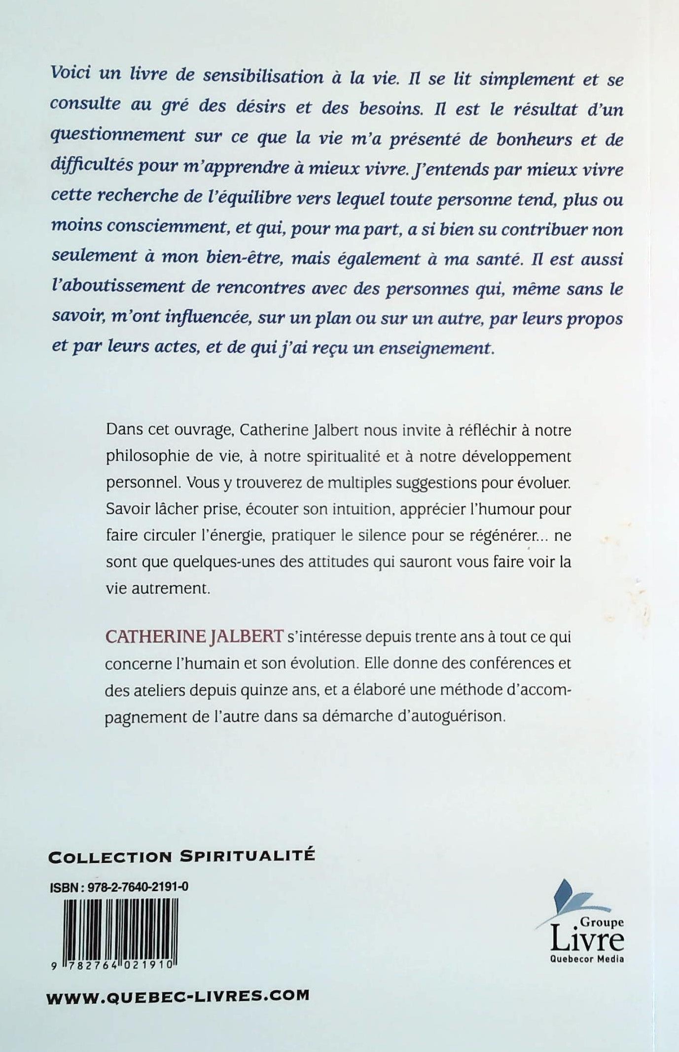 Ouvrir sa concience : À la recherche de l'équilibre (Catherine Jalbert)