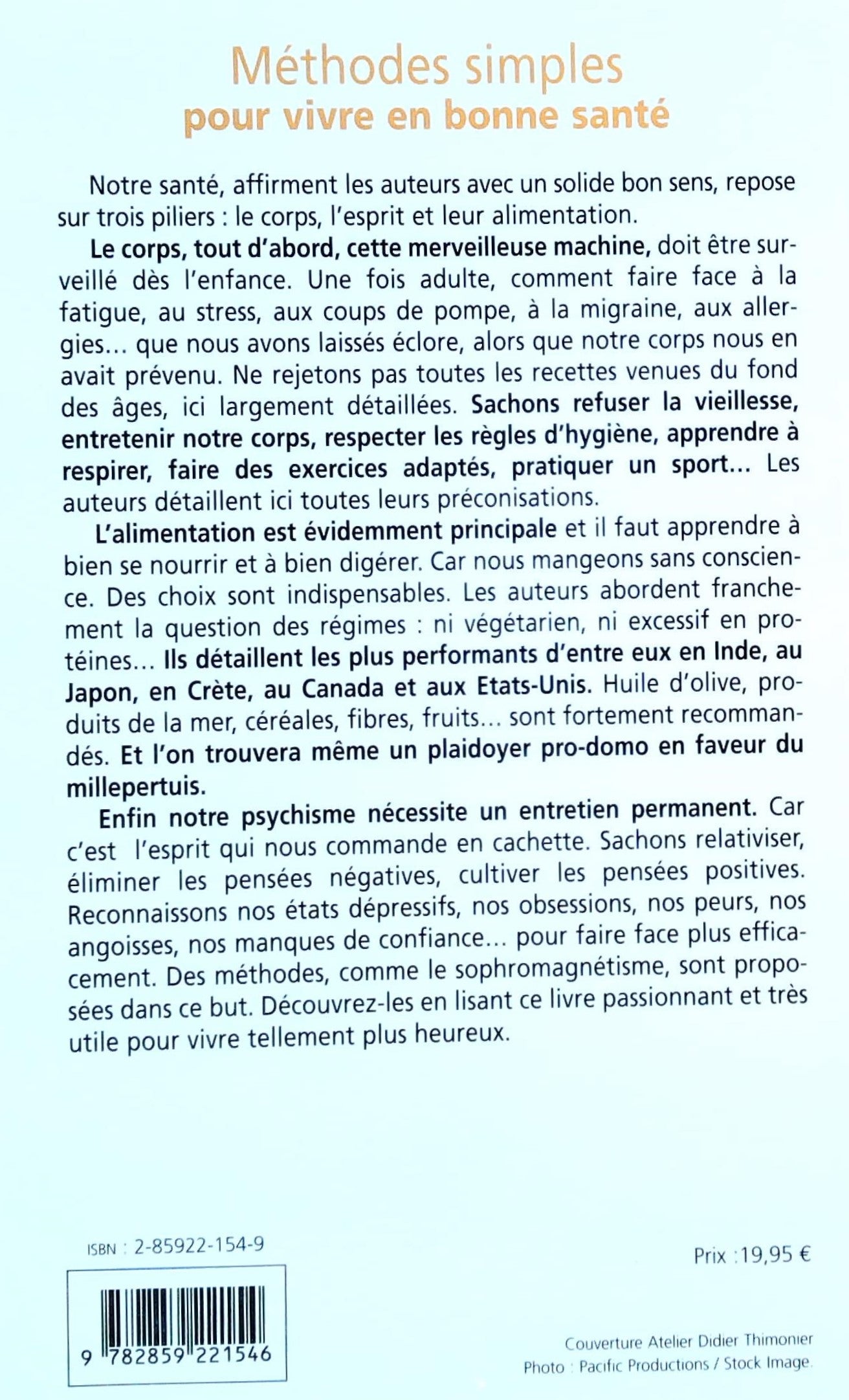 Méthodes simples pour vivre en bonne santé (Richard Bessière)