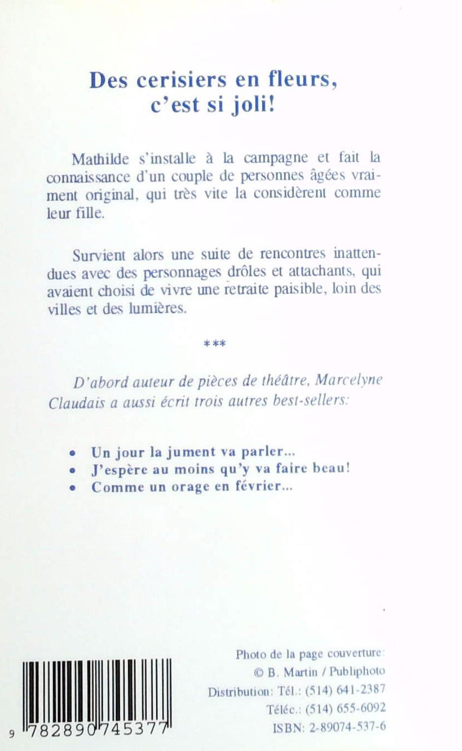 Des cerisiers en fleurs, c'est si joli ! (Marcelyne Claudais)
