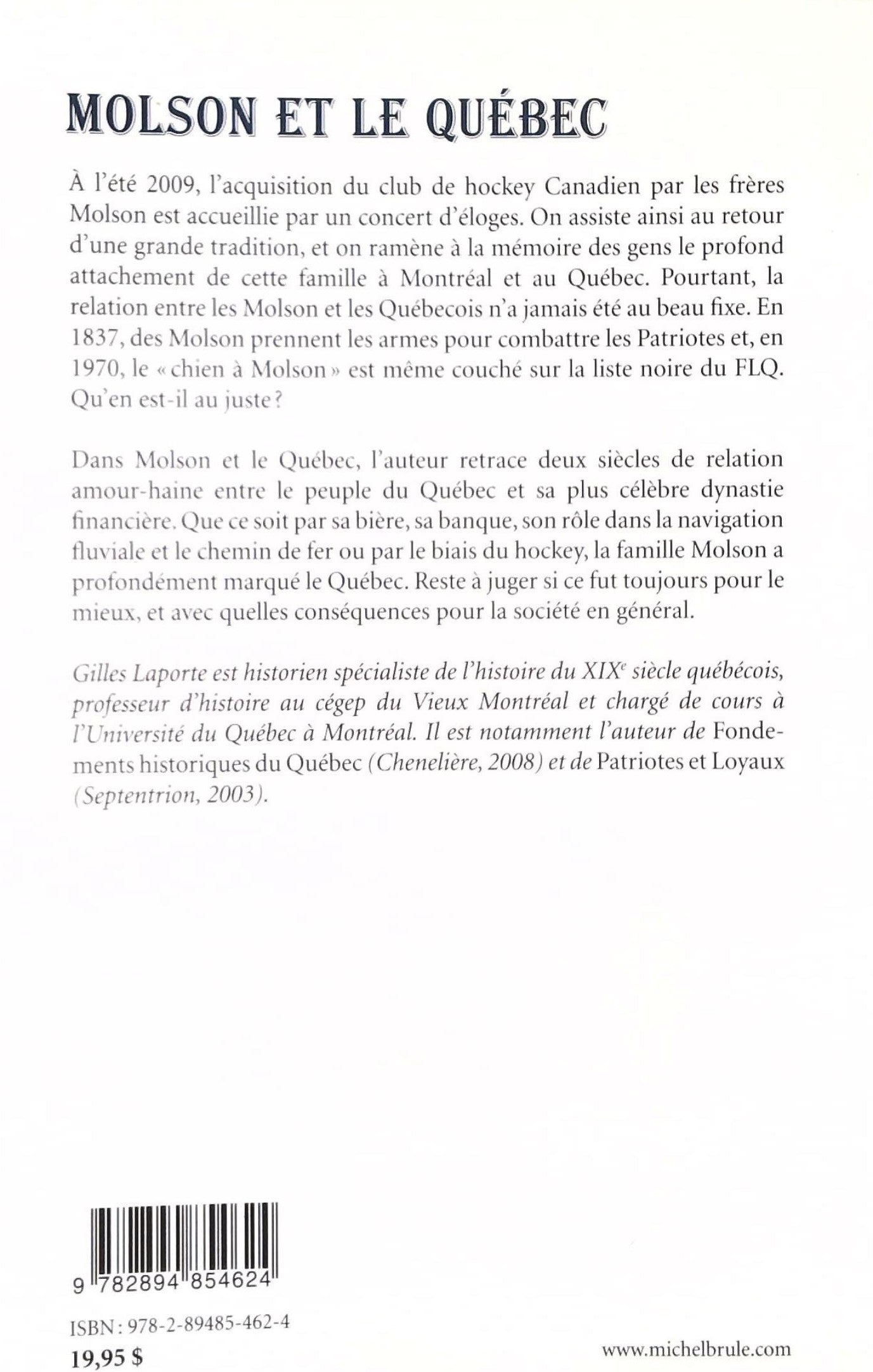 Molson et le Québec (Gilles Laporte)
