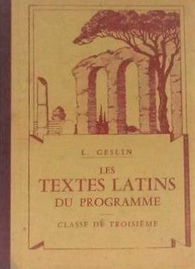 Livre ISBN  Les textes latins du programme classe de troisième