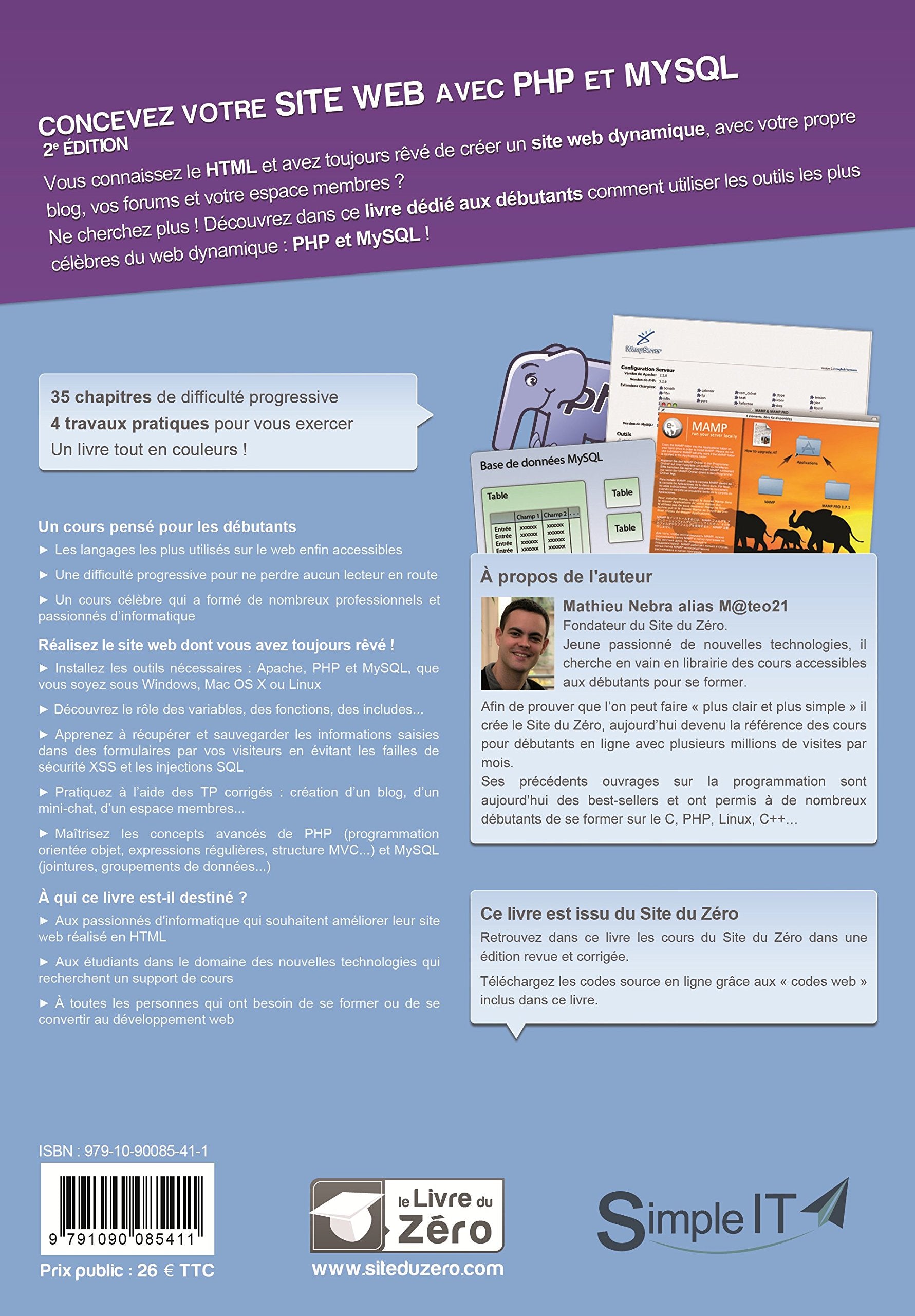 Concevez votre site web avec PHP et MYSQL (2e édition) (Mathieu Nebra)