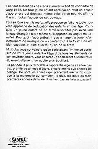 Tout se joue avant la maternelle (Masaru Ibuka)